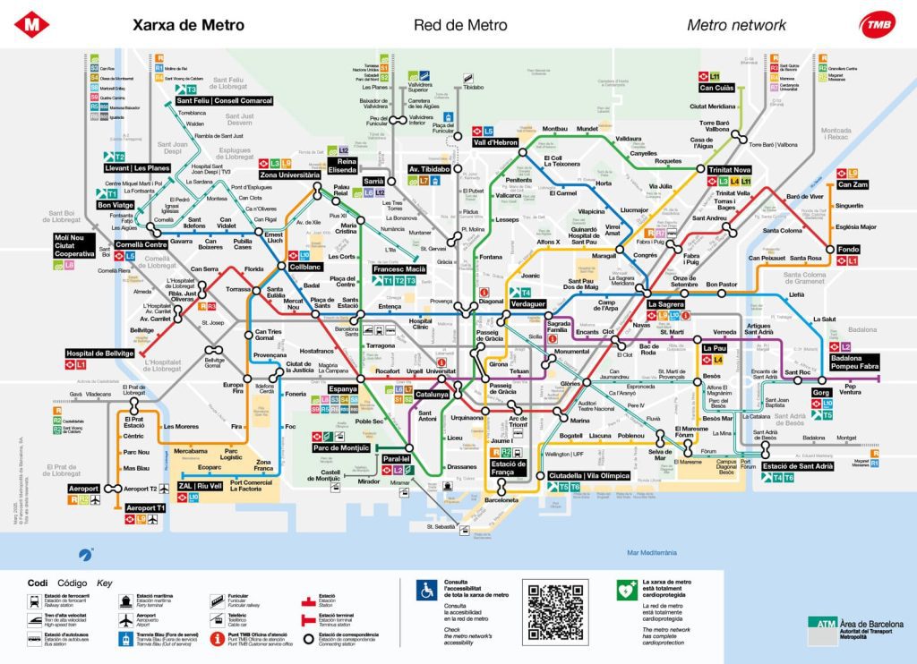 Plan metro Barcelone