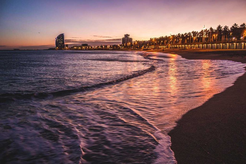 barceloneta coucher de soleil